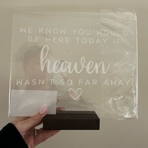 Memorial Wedding acrylic sign